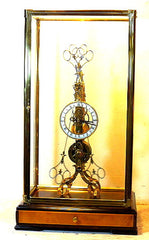 Scissors Pendulum Skeleton Clock