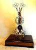Scissors Pendulum Skeleton Clock