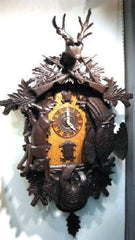 54" Trumpeter Cuckoo Clock-Hunting Scene