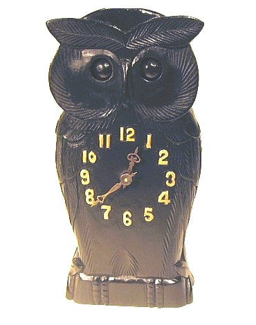 Picture of Animated Eyes Wooden Owl Clock